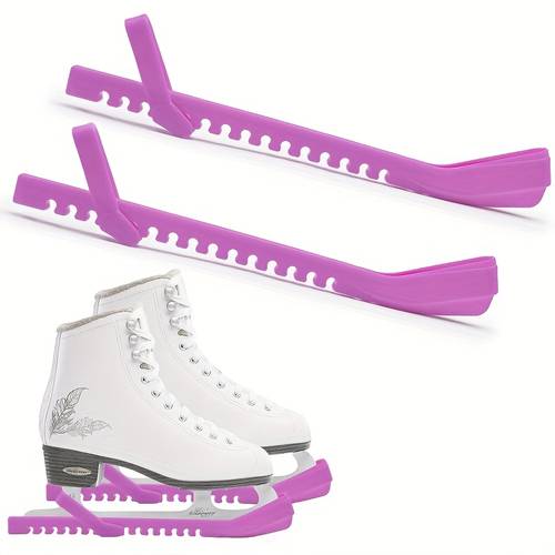 ice under 2pcs adjustable ice skate blade protector durable rubber anti puncture protection suitable for figure and hockey skates red blue black