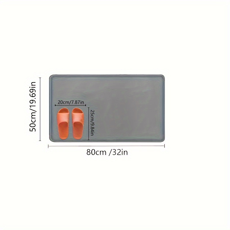TEMU Sponge Density 25d, 1pc/super Absorbent Bath Mat, Non-slip Indoor Floor Mat, Ultra Soft And Comfortable Premium Bath Rug, For Bathtub, Shower,