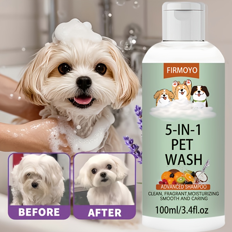 5-in-1 Pet Shampoo & Conditioner 100ml/3.4fl.oz Gently Nourishes Your Pet's Coat, Cleansing, Smoothing and Moisturising for a Fresh, Long-lasting Fragrance. Leaves Fur Softer, Shinier and Easier to Brush. Suitable for Cats and Dogs. - Image 2
