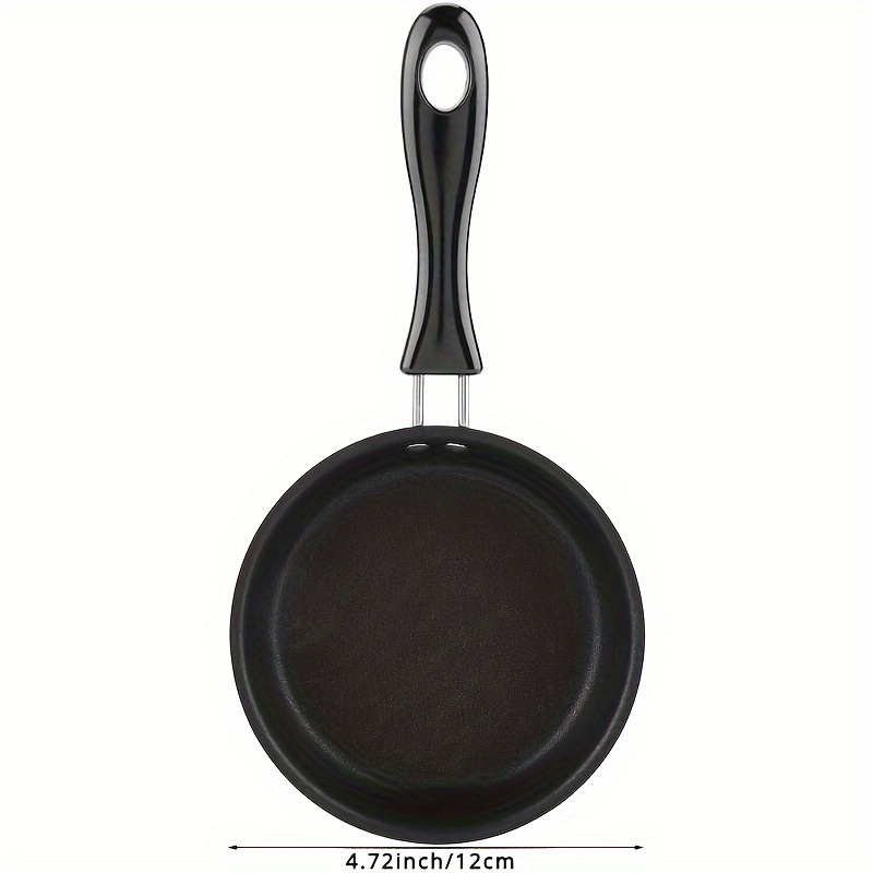 stainless steel non stick egg frying pan with handle heat resistant portable     for gas induction stoves   camping   details 0