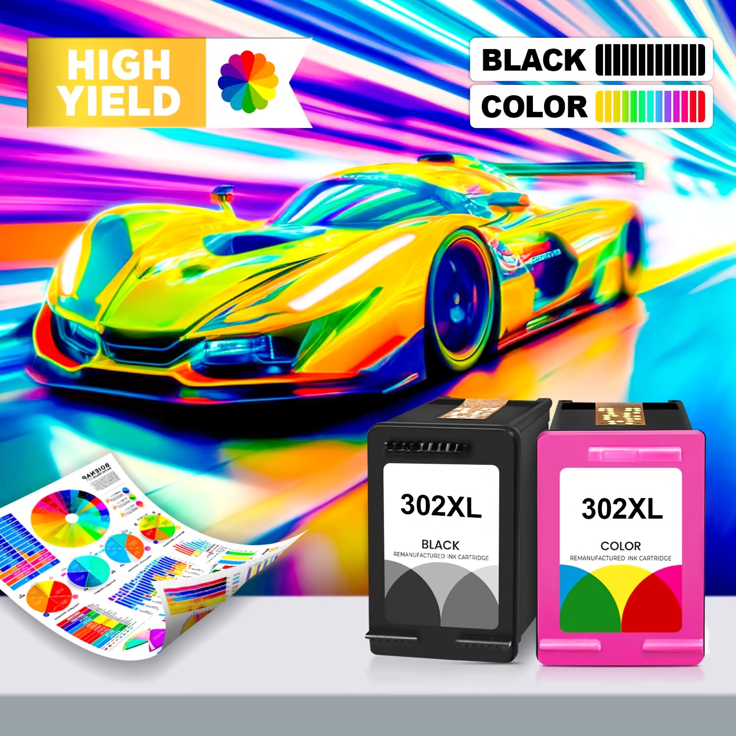 Remanufactured Replacement Printer Ink Cartridges For 302 302xl For 1110 1111 1112 2130 2131 2132 2133 2134 2136 3630 3632 3633 3634 3636 3637 3638 Printer