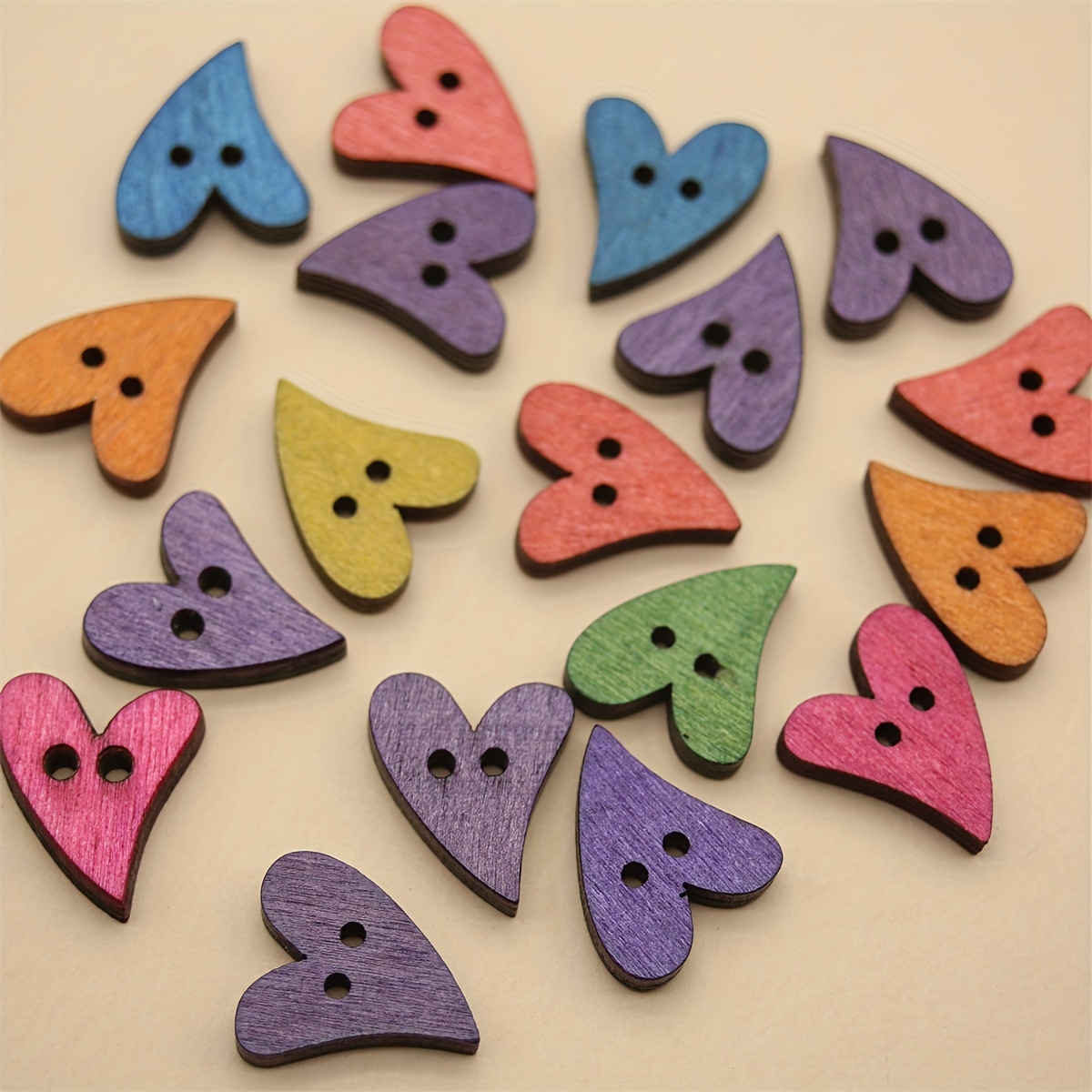 

50pcs Colorful Buttons, Assorted Sizes Diy Craft Supplies For Sewing, Scrapbooking, Clothing Accessories Creative Decors Supplies