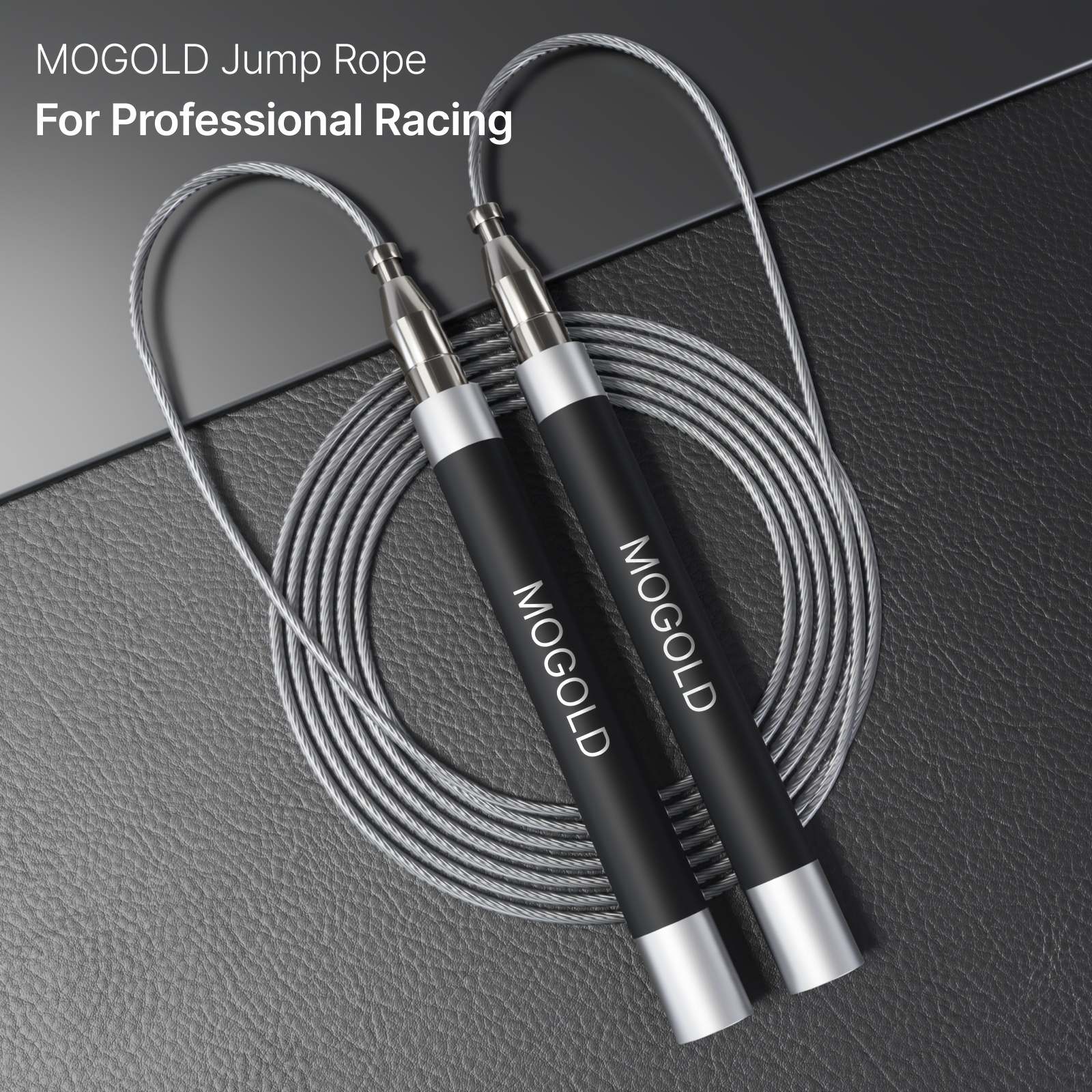 Image of 1pc Of Mogold Self-locking Bearing Jump Rope, Suitable For Men And Women For Indoor Fitness, Adjustable Length With Steel Wire Rope