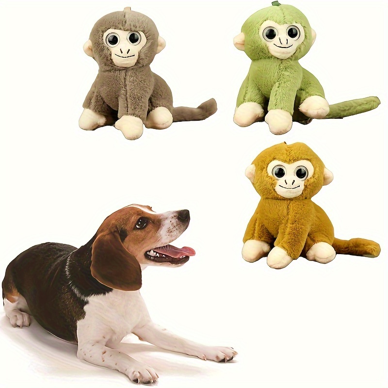 

1pc Cartoon Monkey Toy - Soft Cuddly Companion For Small Dogs, All Breed Sizes, Material, Monkey Stuffed Animal