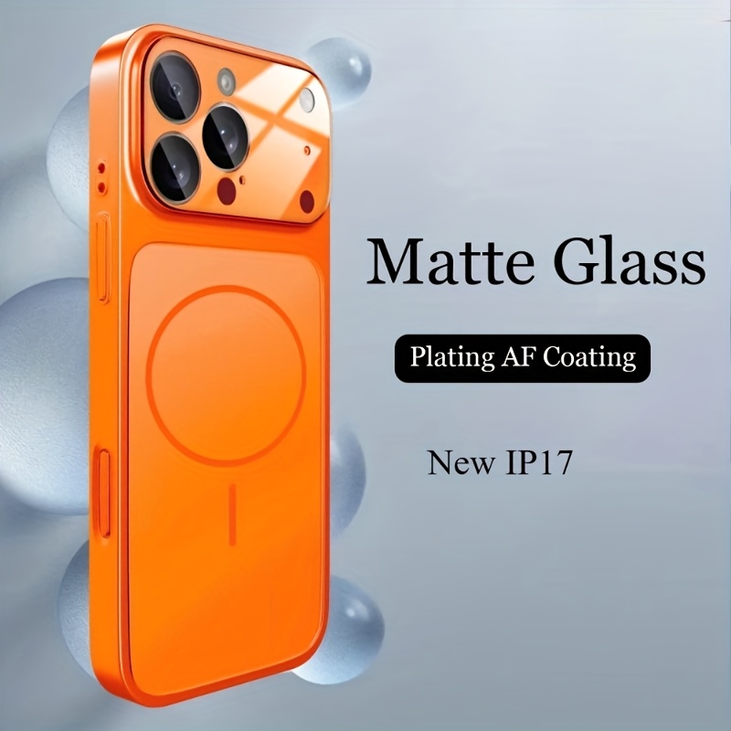 TEMU Luxury New 17 Series Titanium Nano Phone Case, Suitable For Iphone 17 Air 16 15 14 13 Pro Max, Original Glass Nano Matte Phone Case Suitable For