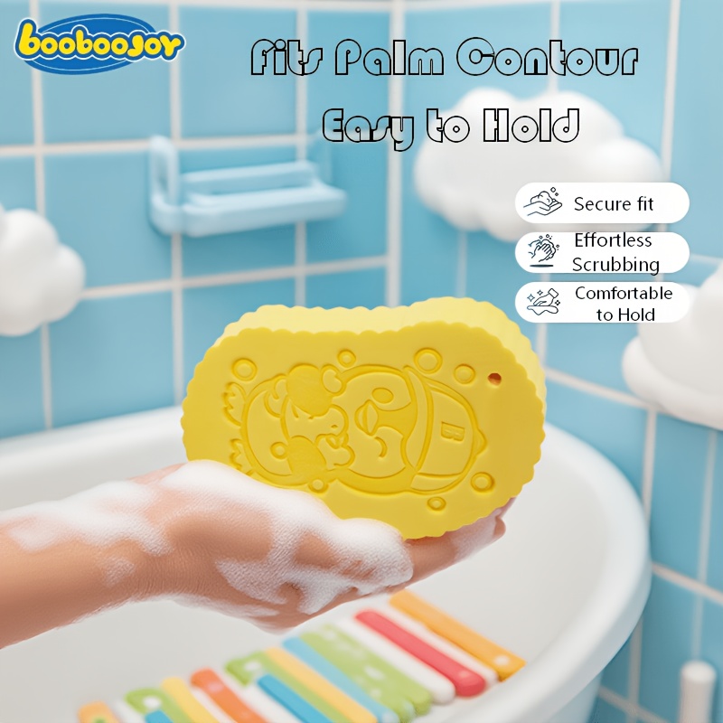 BooBooJoy Painless Exfoliating Bath Sponge, Gentle Cleansing