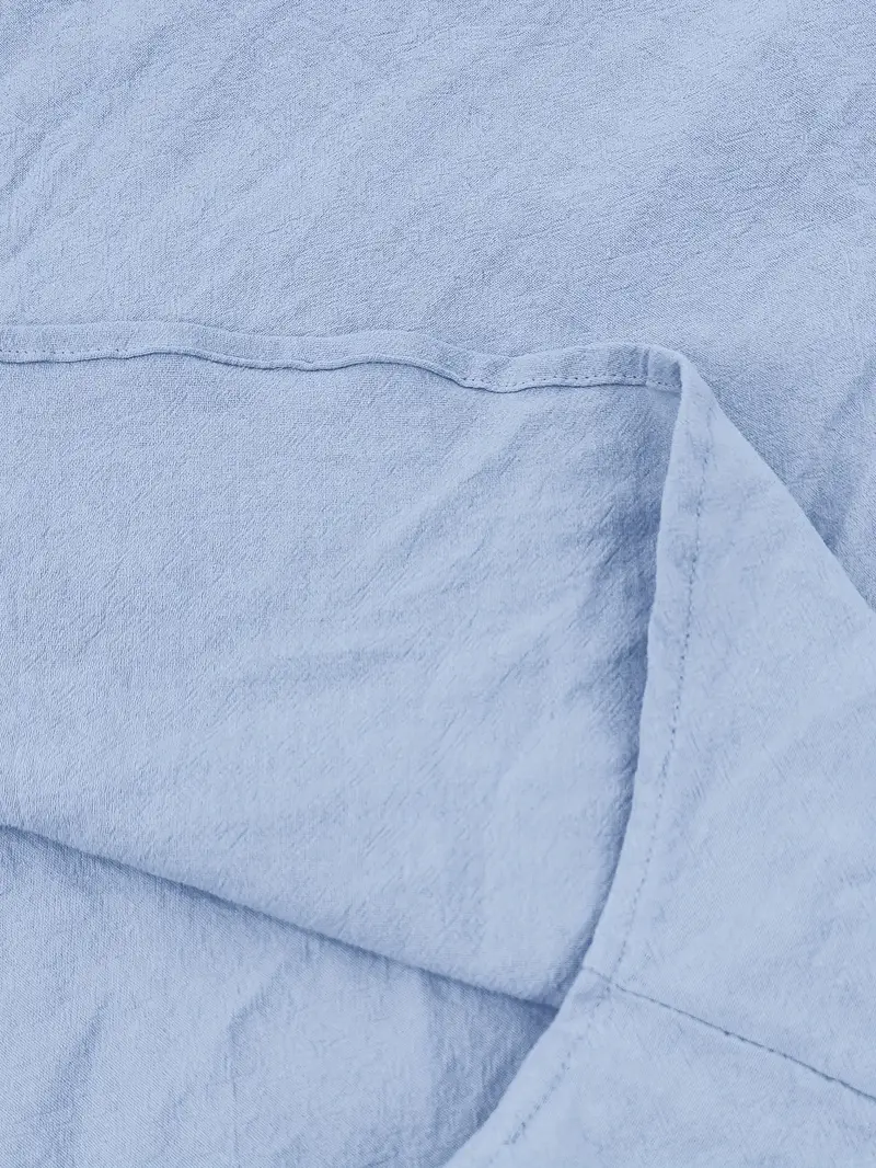 mens elegant linen v neck long sleeve t shirt with cross strap detail breathable regular fit for casual outdoor evening wear spring summer fall versatile top casual wear tee tshirt linen fabric t shirts Product details 2