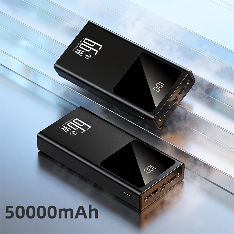 50000mAh Power Bank z svetilko | 66W Super hitro prenosno polnjenje | Popolno darilo za praznike za družino in prijatelje | Visoko zmogljiva