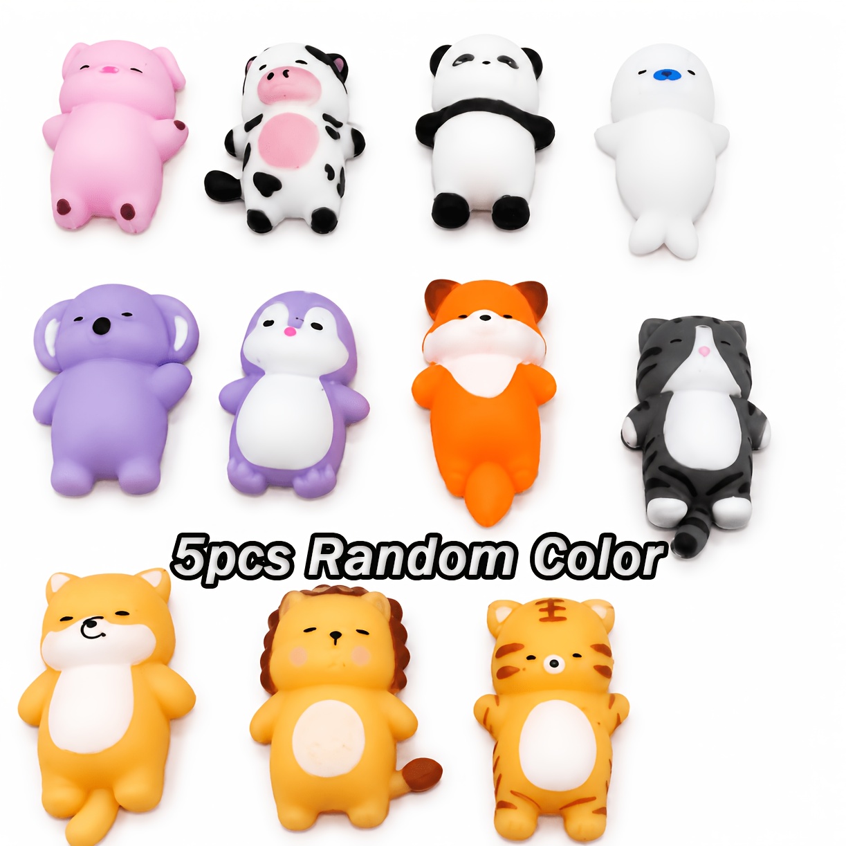 Cute Soft Squeeze Toys, 5pcs Random Styles