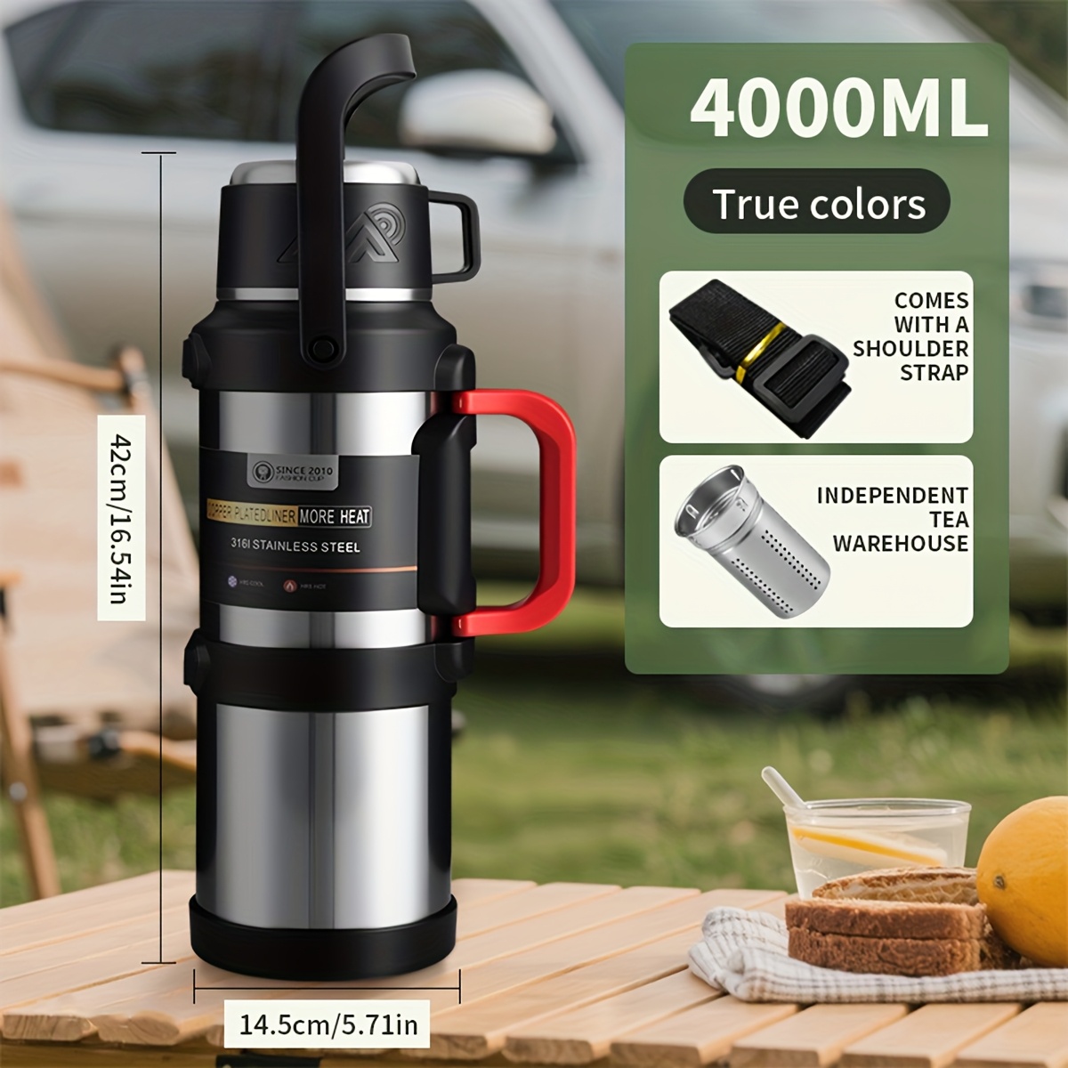 1pc Large Capacity Insulated Bottle, Insulated Kettle, Insulated... product image 22