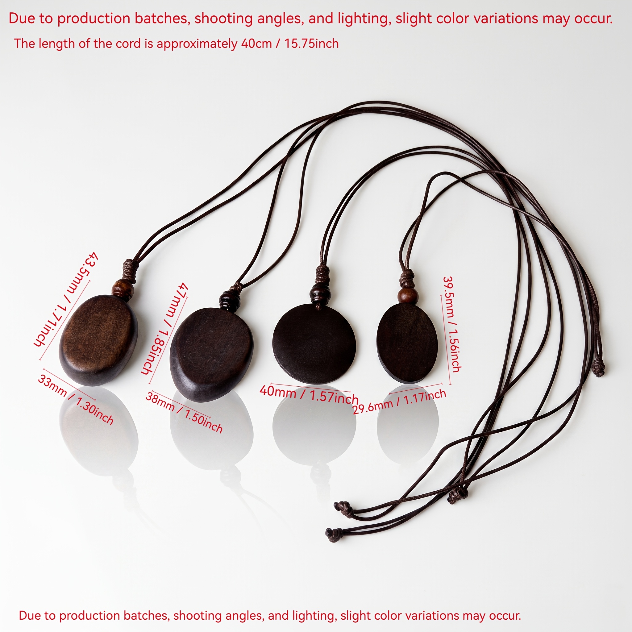 Retro Minimalist Dark Brown Cylindrical Wooden Pendant Necklace
