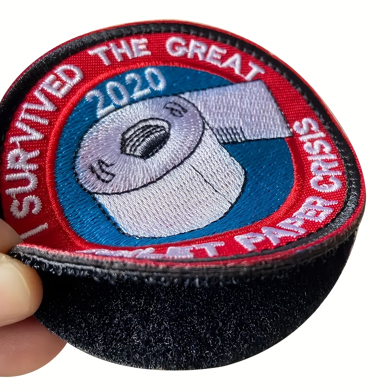 1pc 2020 Toilet Paper Hippie Punk Cartoon Cool Embroidered Patch | Versatile Embroidery For Clothing, Additions, And Repairs