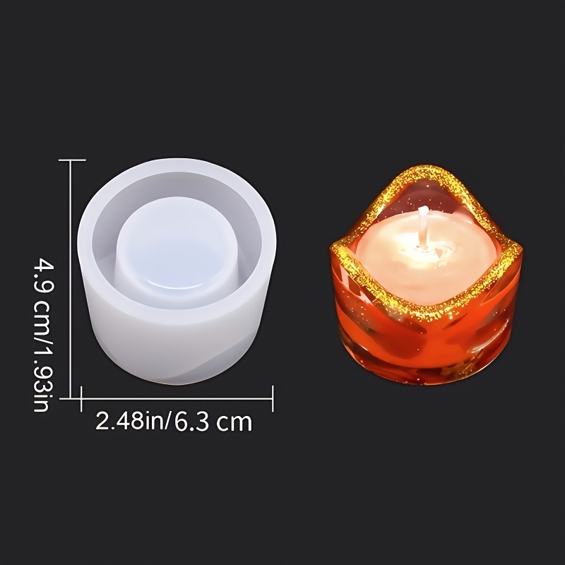 TEMU Silicone Candle Mold, Suitable For Resin, Epoxy Resin, Soap Making Silicone Wax Holder Molds - Diy Plaster Succulent Pot, Jewelry Storage Mold