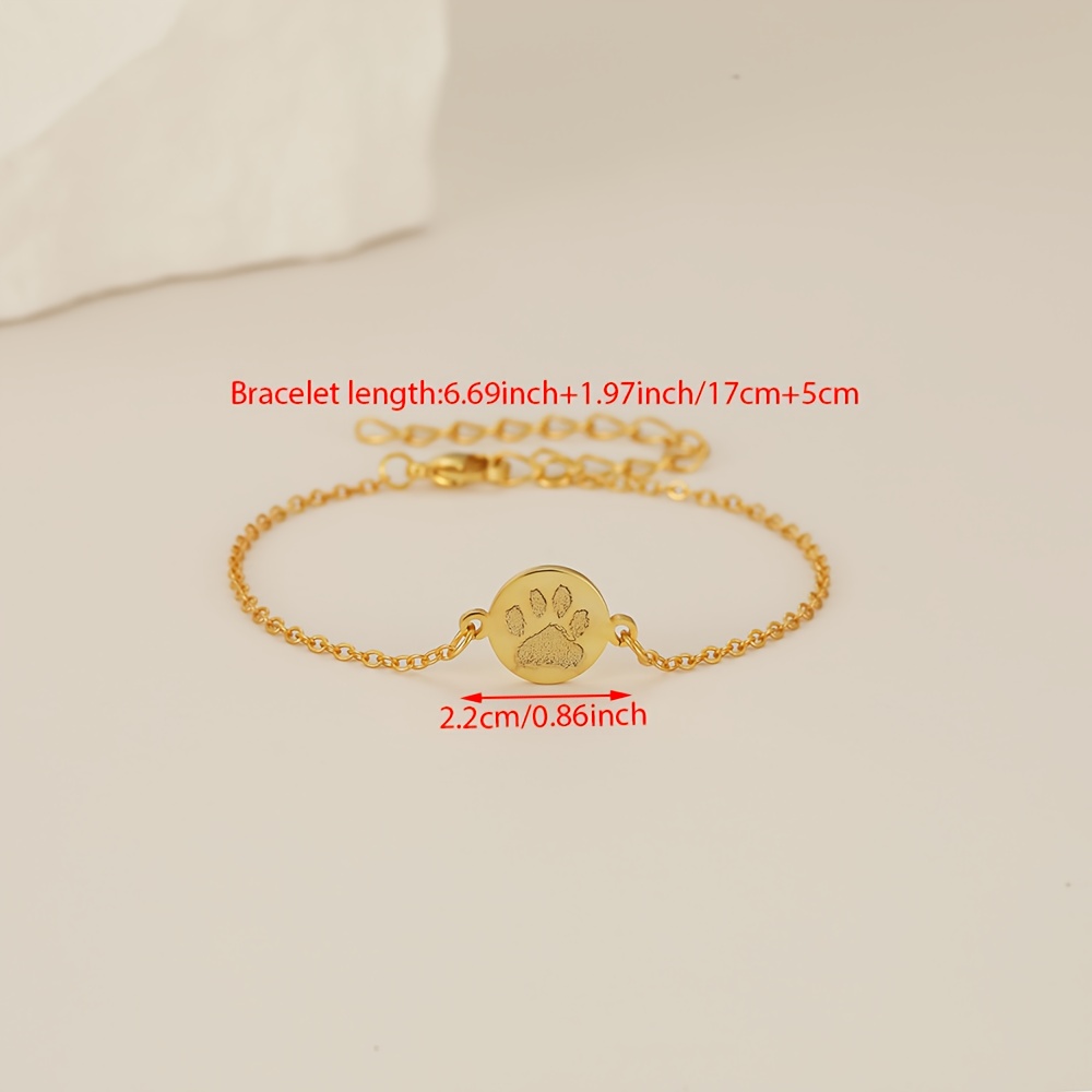 Custom Personalized Pet Paw Print Friendship Bracelet