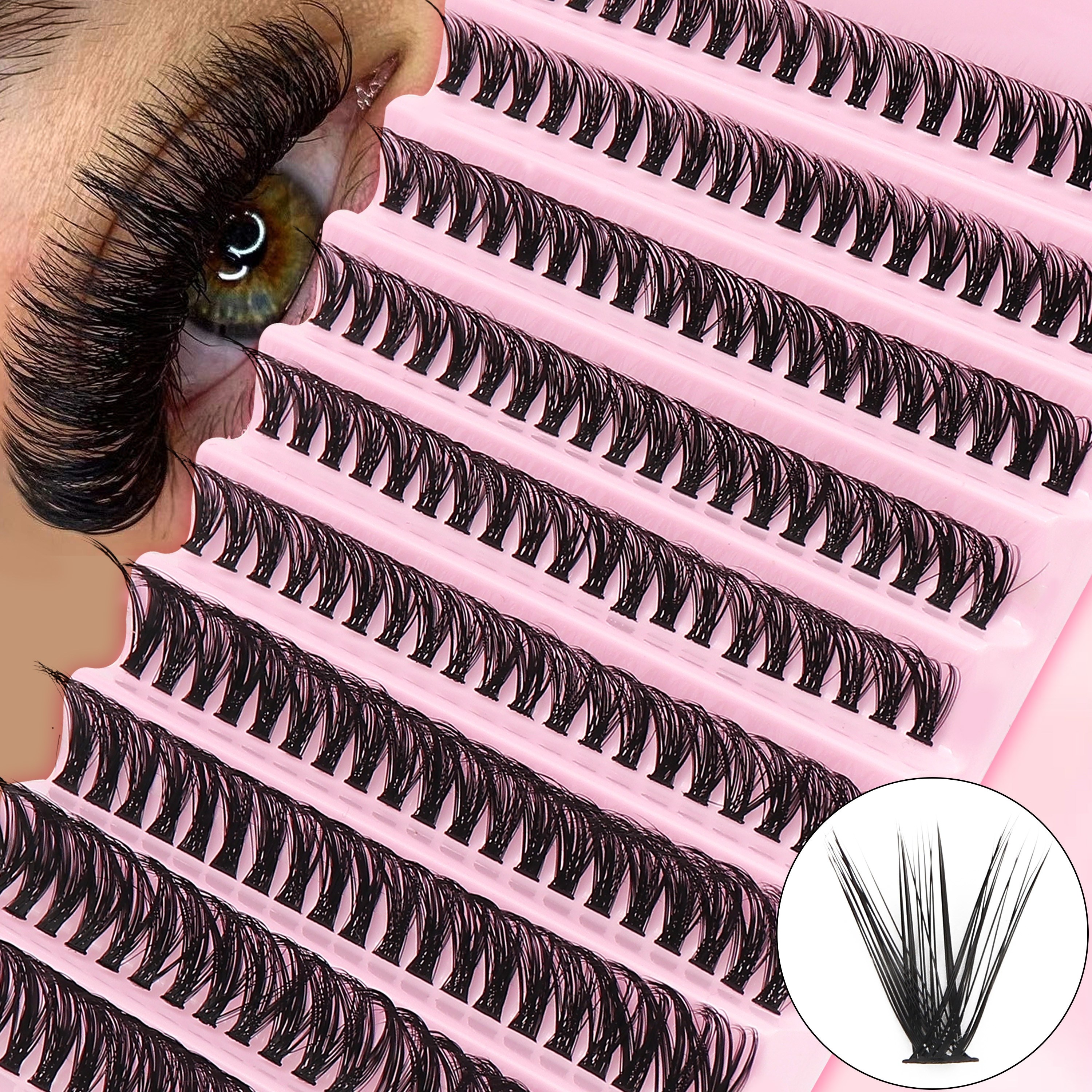 

Faux Mink Eyelashes 200pcs - Natural Look, Fluffy & Cross Style, Diy Lash Extensions, Beginner Friendly, Reusable, Thickness 0.07mm, Lengths 10-18mm, D