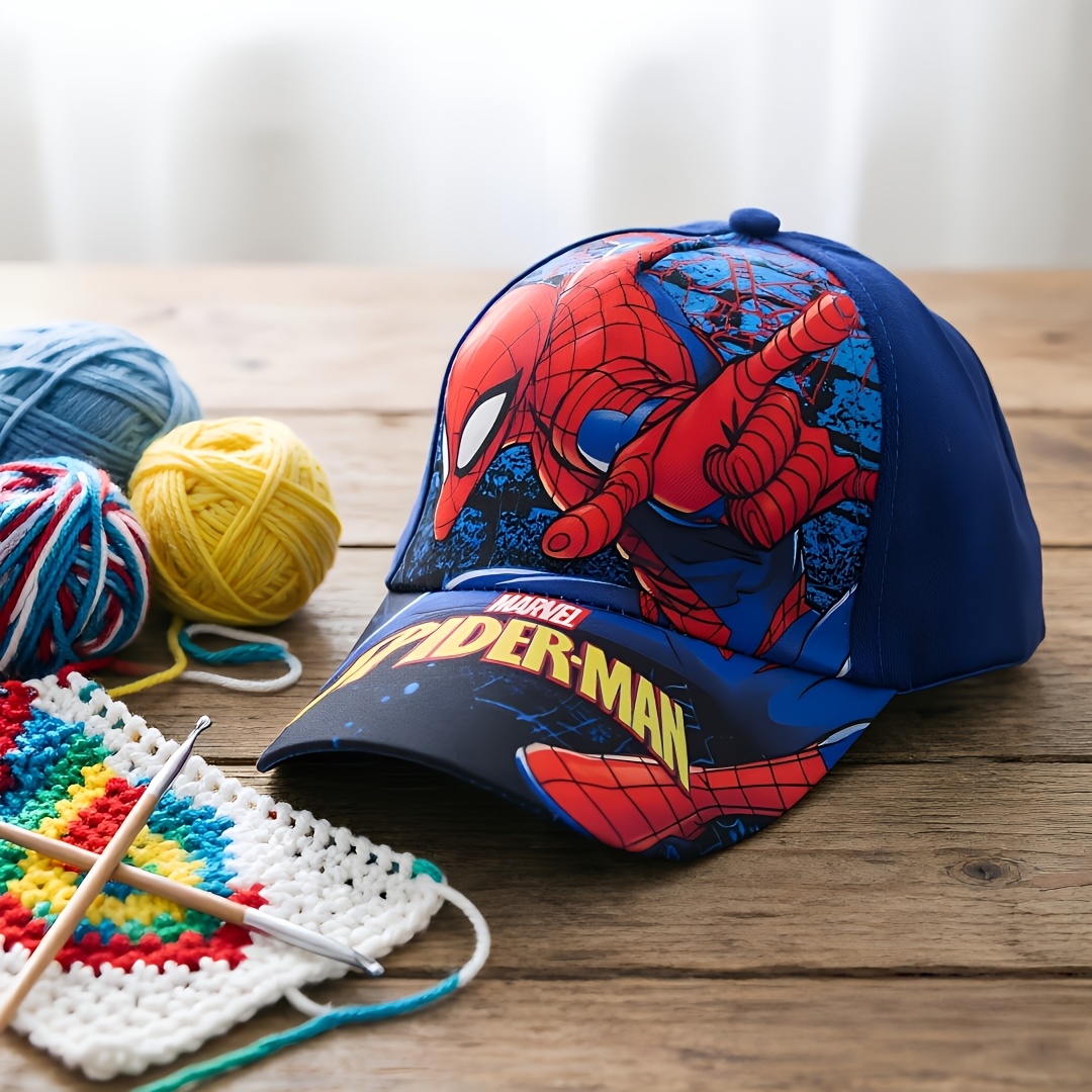 TEMU 1 kit de ganchillo Marvel -Man Gorra de béisbol - Dibujos animados para todas , para hombres y mujeres, ideal para salidas informales. Es un