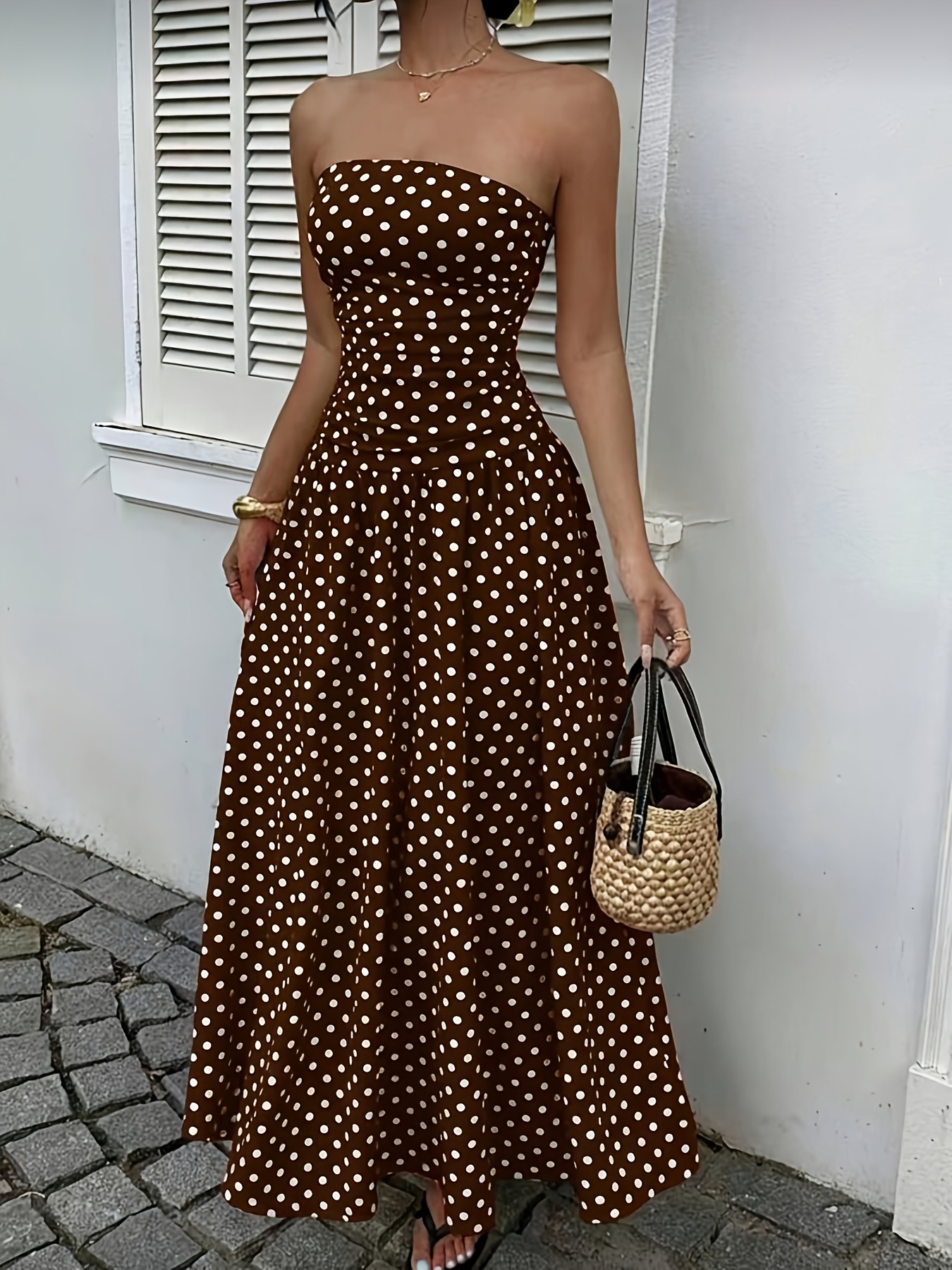 brown dress sold on Temu Canada