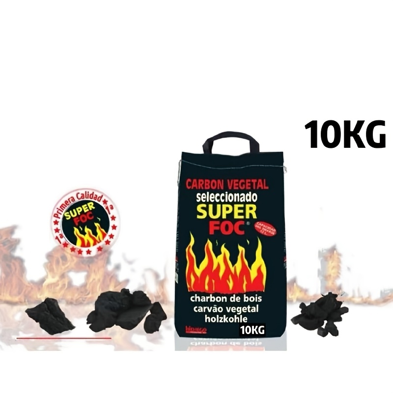 Image of Super Foc Premium Plant Charcoal 10kg Multi-scene Application Outdoor Bbq/ / Indoor Fireplace Heating/ Commercial Charcoal Special High Value And Durable Charcoal