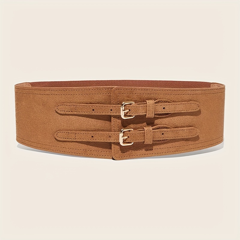 TEMU Fashion Waist Belt Elastic Waistband Suitable For 65-90cm Waist Size Dress Coat Waist Decor Adjustable Elastic Belt