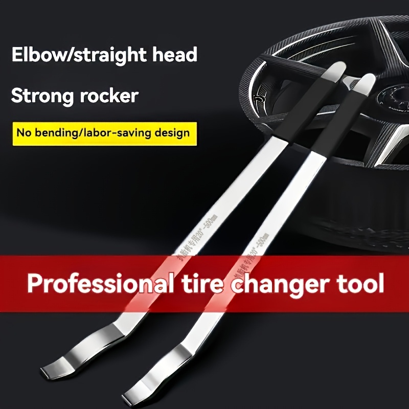 

1pc Tire Changing Tool With Rubber Handle, Metal Pry Bar, Easy And Fast Tire Removal, Suitable For Home Garage And Car Repair Manual Tools