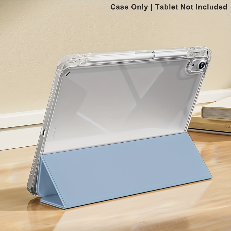 TEMU de Cristal Transparente con Ranura para Lápiz para iPad 10ª y 11ª Generación (A16) 2025 2022 10.9'' 11'' de Cuero Sintético con Soporte