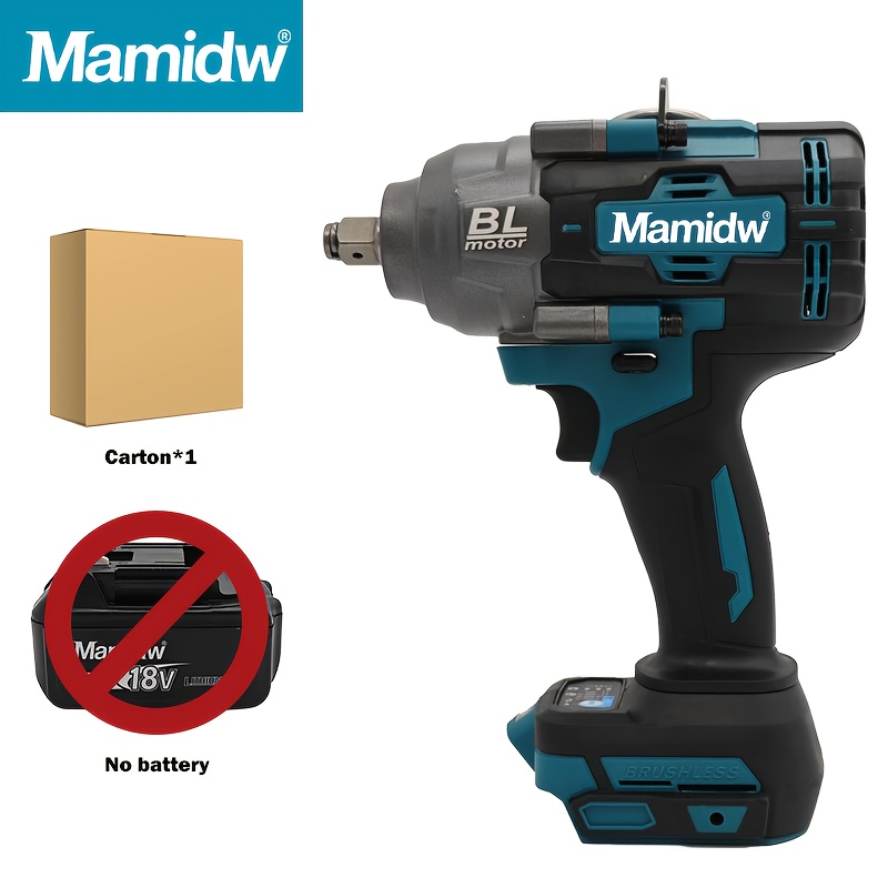 mamidw 2100n m cordless brushless impact wrench high torque Temu - Main Image