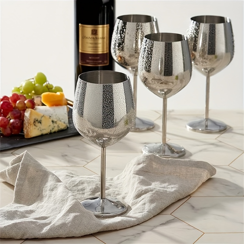 DEAYOU Weingläser Aus Edelstahl – 2 Stück, 480 Ml, Roségold, Bruchsicher Für Drinnen & Draußen