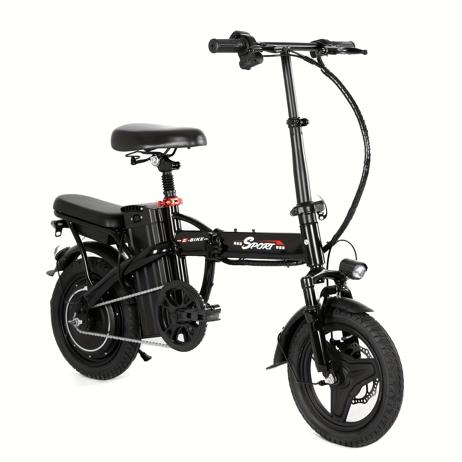 TEMU Z6 Electric Bike For Adults And Teens 650w Folding Electric Bike 48v 13ah Removable Lithium Battery Stylish 14 Inch Commuter Electric Bike