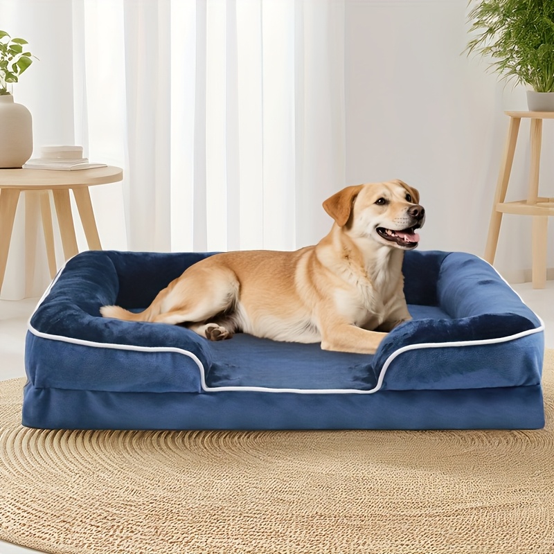 Cama Ortopédica Extra para Perros Sofá Lavable y Desmontable para  Mascotas con Espuma de Soporte, Base Antideslizante para Comodidad en