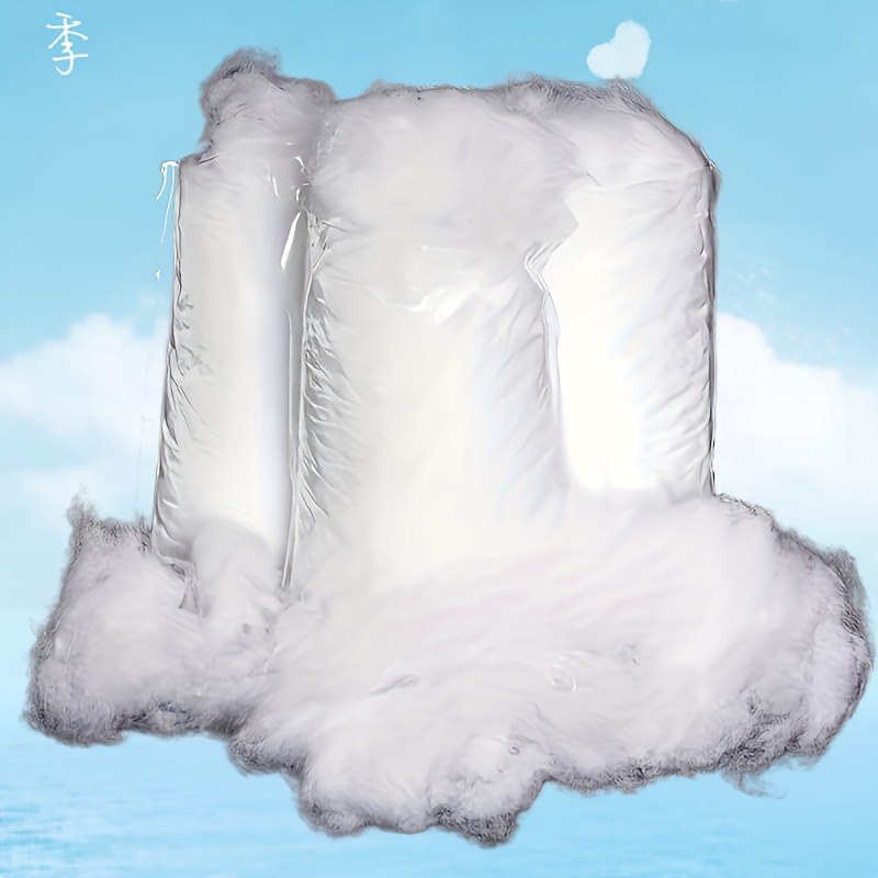 TEMU 100/300g High-quality Polyester Fiber Filling - Soft Artificial Snowflake Blanket, Suitable For Christmas Decorations, Village Displays, Winter