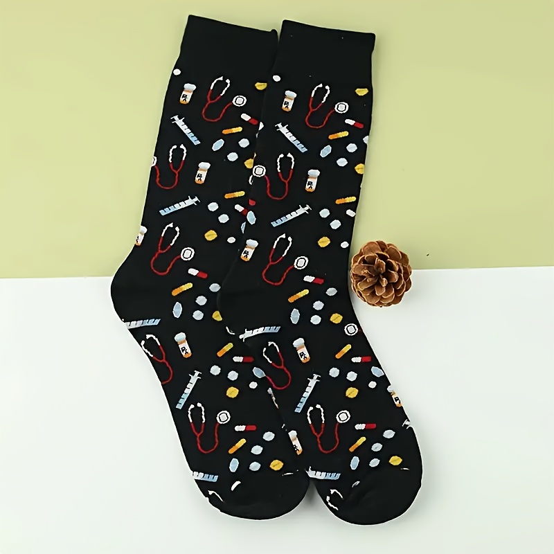 Men's Trendy Cartoon Penis Show Pattern Crew Socks Novelty - Temu