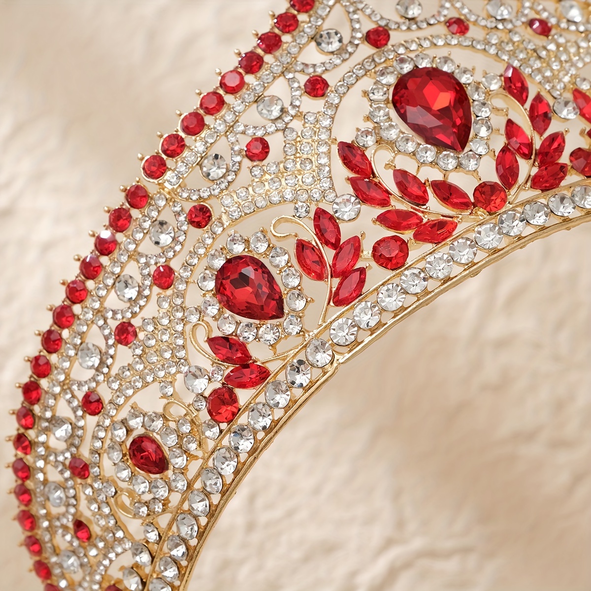 Diadème Et Couronne De Mariage Strass Vert Cristal - Accessoire Princesse Pour Mariée