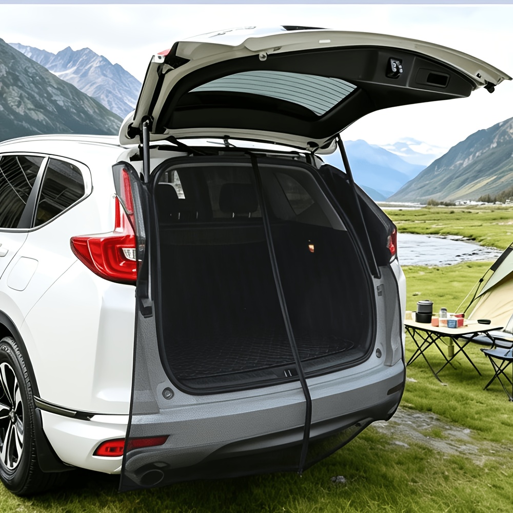 TEMU 1pc Car Trunk Screen, Magnetic Car Trunk Sunshade Net Curtain, Summer Camping And Picnic Equipment, -proof Ventilated Screen, Suitable For