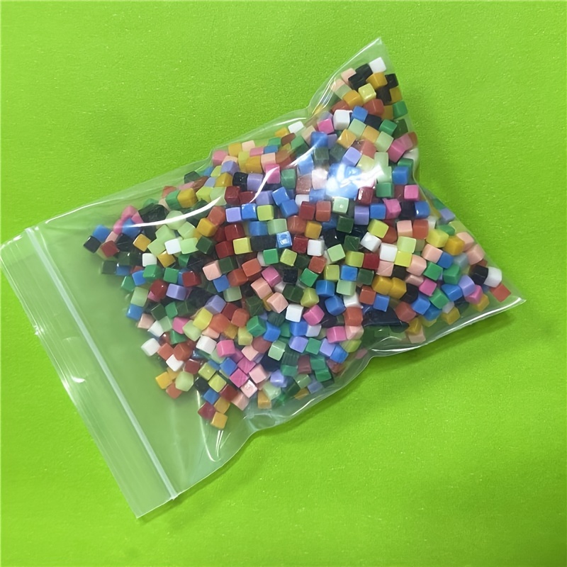 Image of 1300pcs Mini Acrylic Mosaic Squares Kit, 100g/3.5oz - Vibrant Colors For Diy Crafts & Mosaic Art Projects, Ideal For Line Work & Decorative Accents, Mosaic Craft Kit
