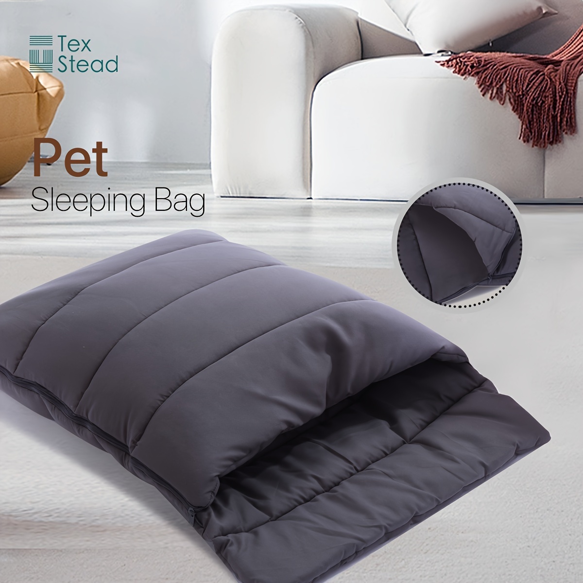   cave bed for small dogs cats durable washable polyester sleep sack for indoor pets Product details 6