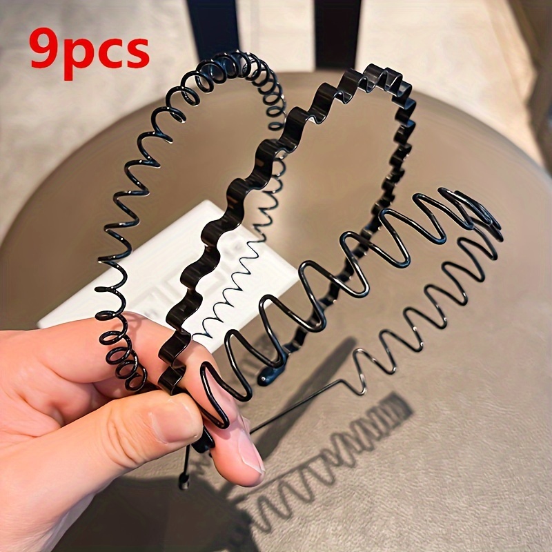 9pcs Pack Unisex Invisible Anti-slip Sports Headbands Suitable For - Minimalist Hair For Gym,, Swimming, Workout - Discreet Non-slip Hair For