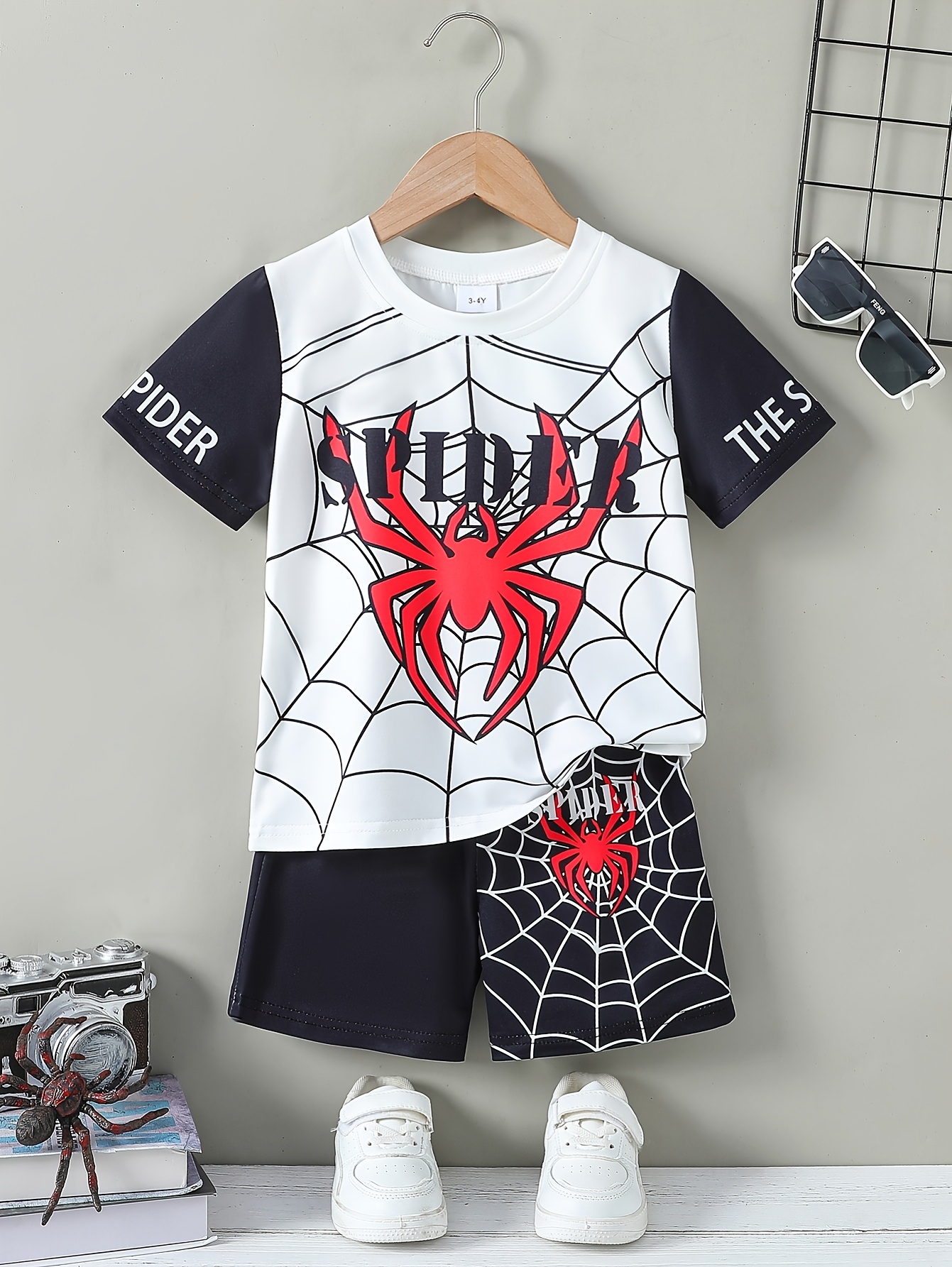 T-shirt Bambino Spiderman - Maniche Corte - Stampa Supereroe - Nuova Con Etichette - Foto 3