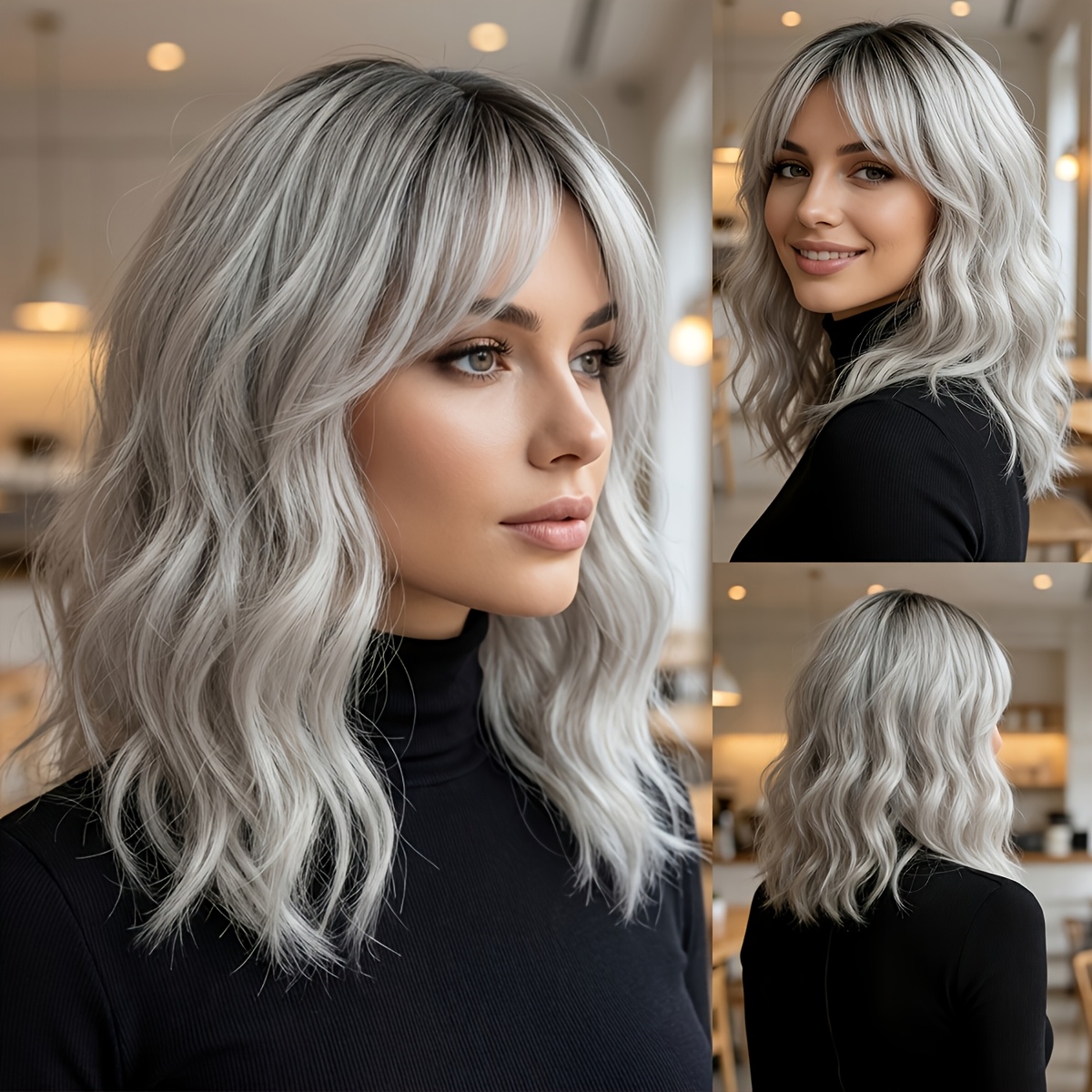 TEMU 16 Inch Short Curly Wig For Women, Matches Various Makeup And Outfits, Natural And Comfortable, Fits Different Dressing Styles, Must Have For