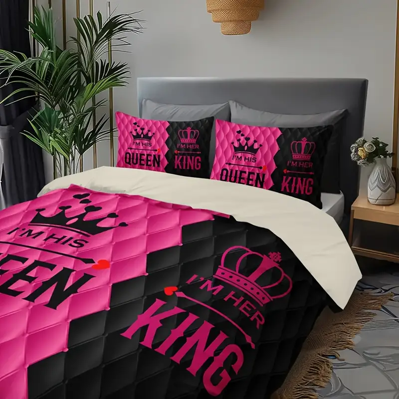 3pcs couples print duvet cover set with 1 duvet cover 2 pillowcases without pillows home dorm high definition contrast exuding and Product details 7