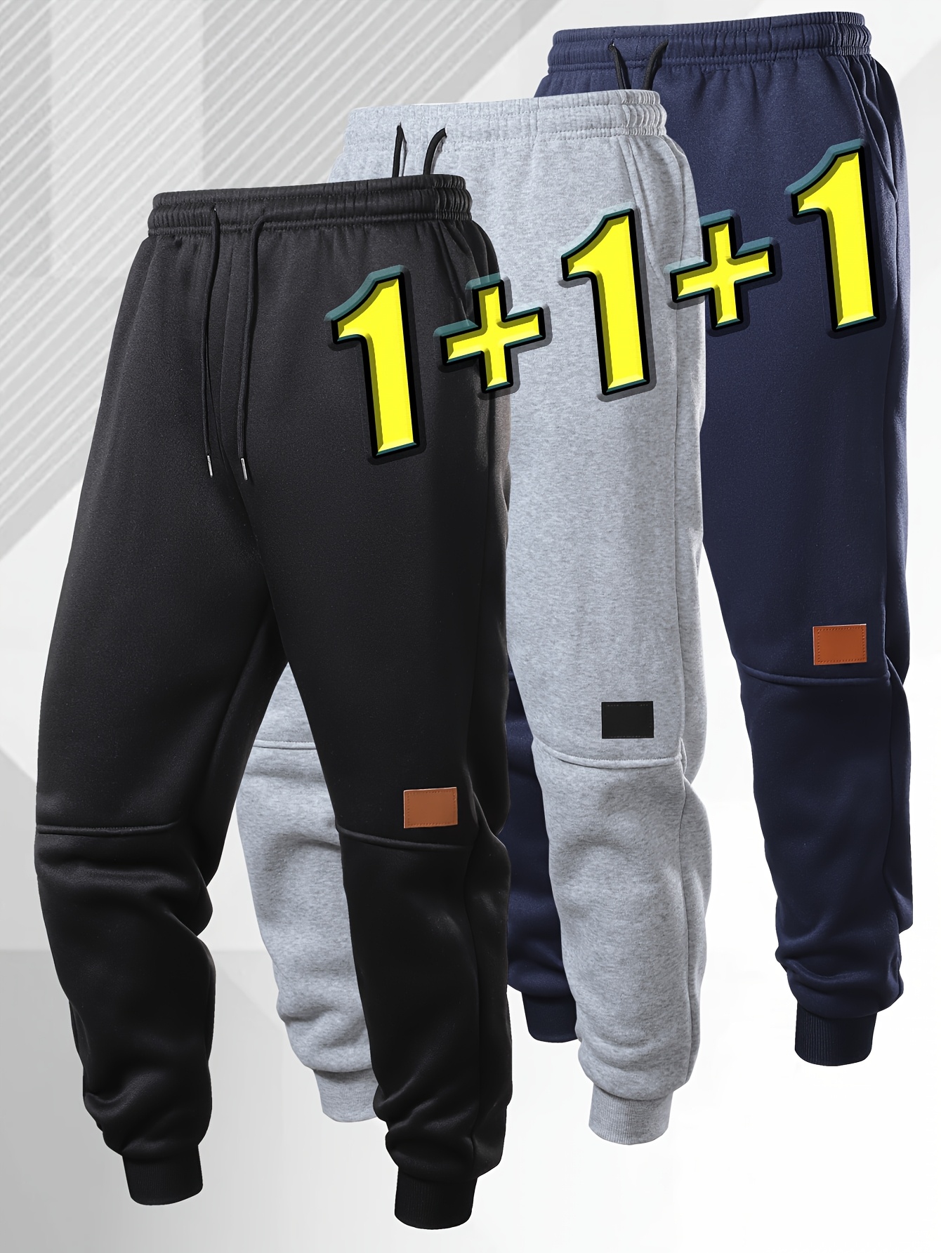 3pcs Men's Sports Joggers for Casual Outdoor Fitness