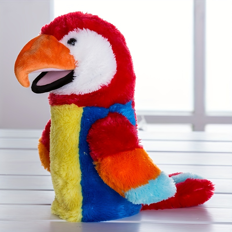 Image of Plush Fox Parrot Monkey Chimpanzee Gorilla Hand Puppet Soft Animals Puppet Bird Hand Puppet For Kids Pretend Playing Dolls, 26cm
