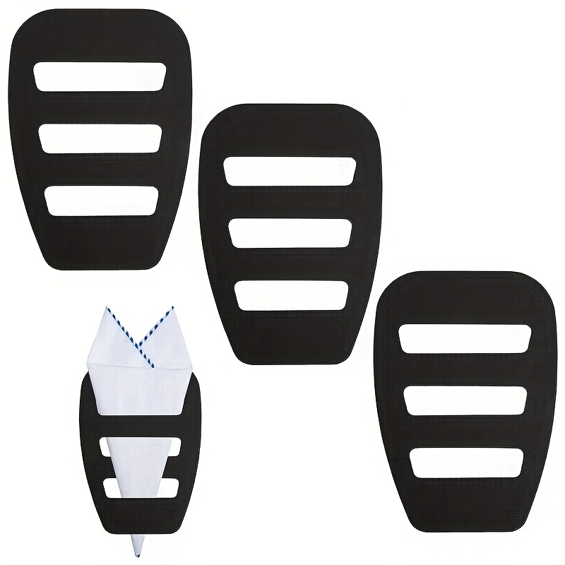 Image of Pocket Square Holder - Lightweight, , And Reusable, Ideal For Suits, Weddings, And Formal Occasions (1/3pcs)