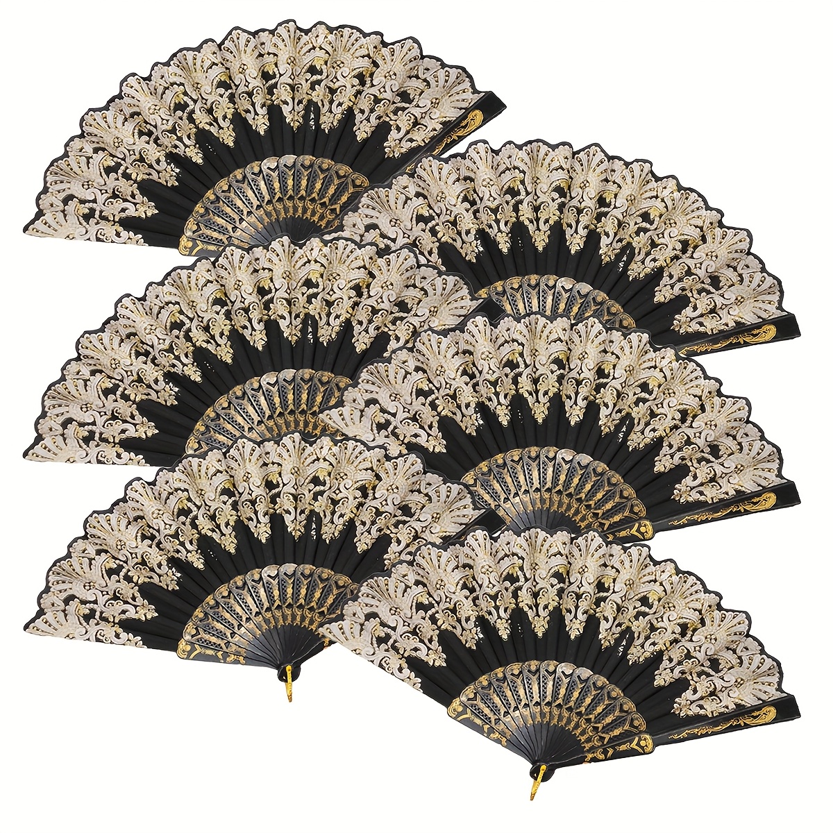 Éventails à Main Pliants En Bambou Et Soie Blanche, Pour Mariage, Fête, Décoration DIY – Acheter Les Meilleurs Produits Dans La Boutique En Ligne