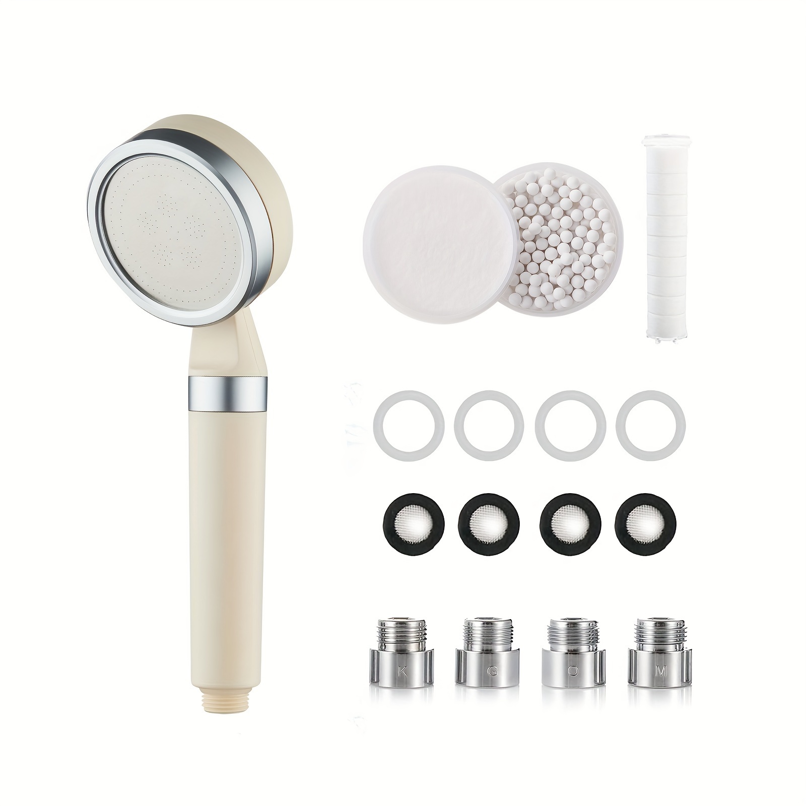 TEMU Showerhead, Water-saving, Water Purification Showerhead, Chlorine Removal, Pressure, Ultra- Flow, Leak Proof, , Detachable, With Adapter