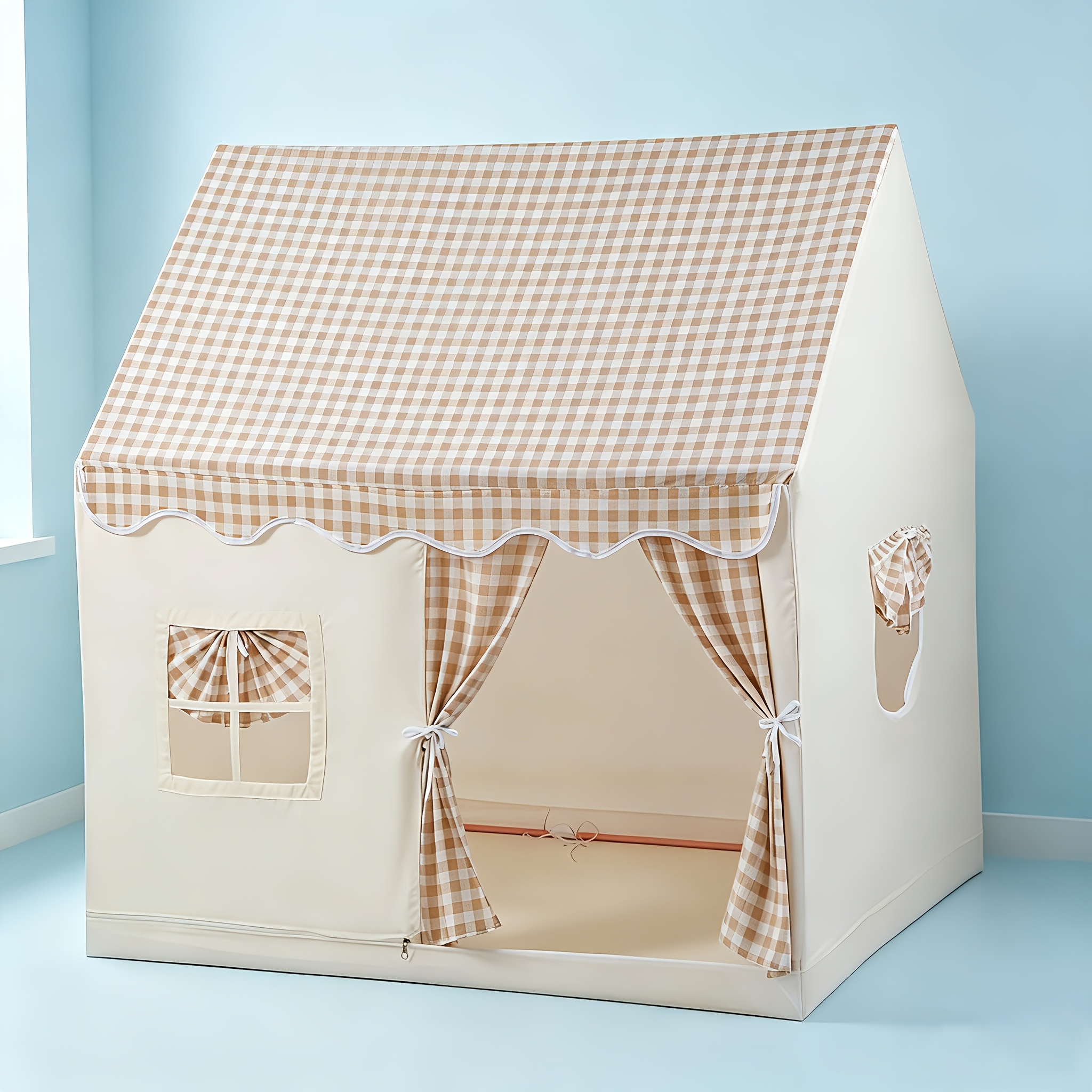 Image of Indoor And Outdoor Children's Play Tent, Cute Toddler Playhouse, Perfect For Bedroom And Garden Play, Is An Gift For Boys And Girls
