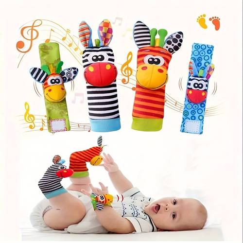 2pcs 4pcs baby toys make sounds and play to to babies and toddlers halloween christmas and thanksgiving gifts cute stuffed animals and baby rattles color stripes