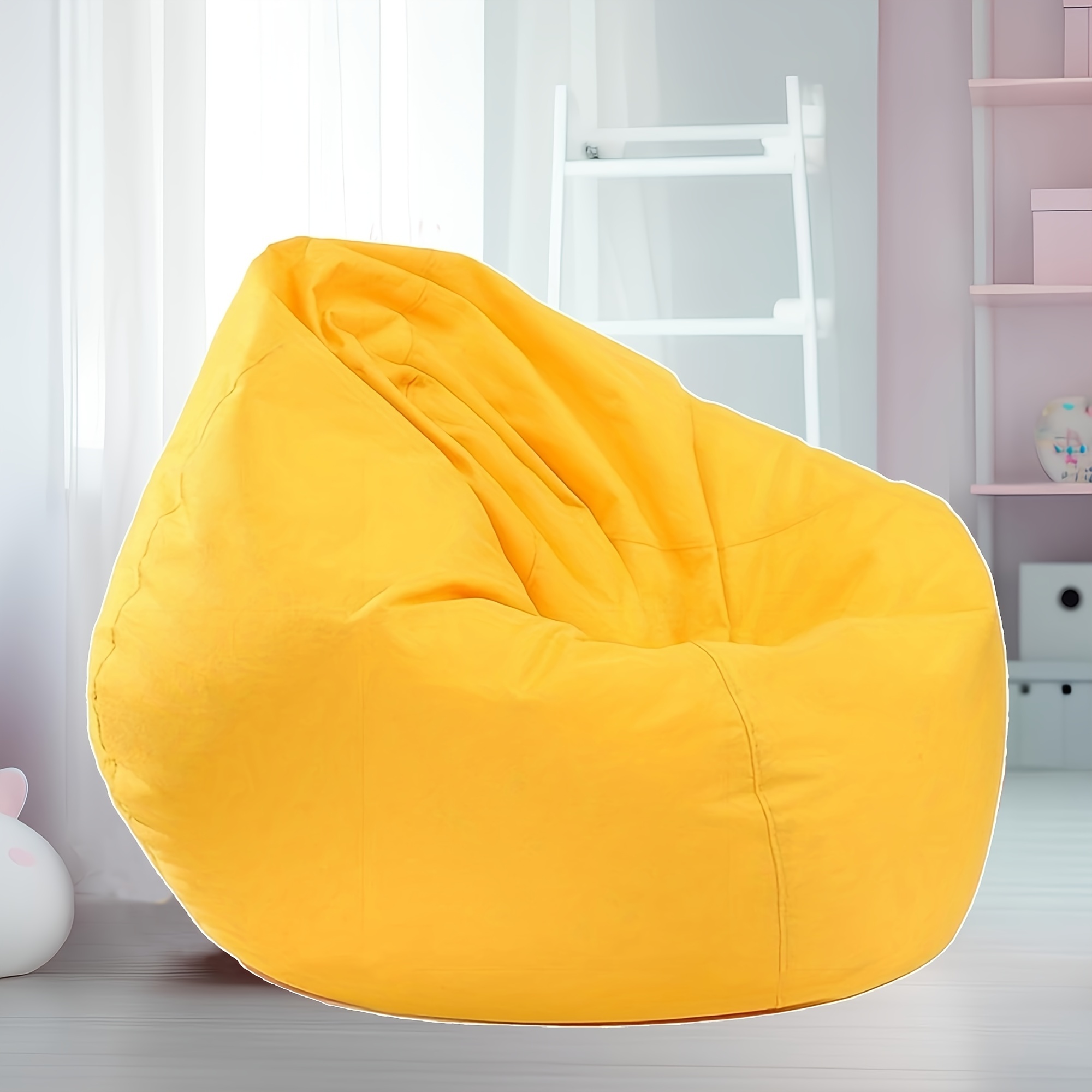 

Stuffed Animal Storage Bean Bag Cover (no Filler) Extra Soft Beanbag Seat Chair Covers-cotton Linen Memory Foam Beanbag Replacement Cover Without Filling (70cmx80cm)