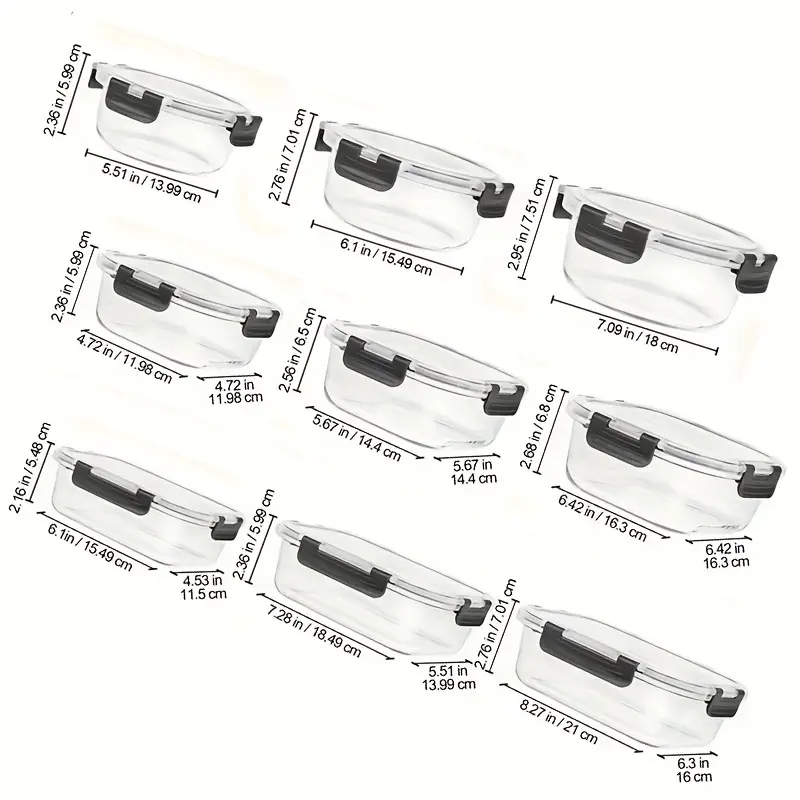 24pcs 12pcs box 12pcs lid glass food storage container 48pcs plastic storage container lunch box food storage with lid suitable for pre preparation kitchen storage lunch use leak proof sealed glass and plastic containers Product details 2