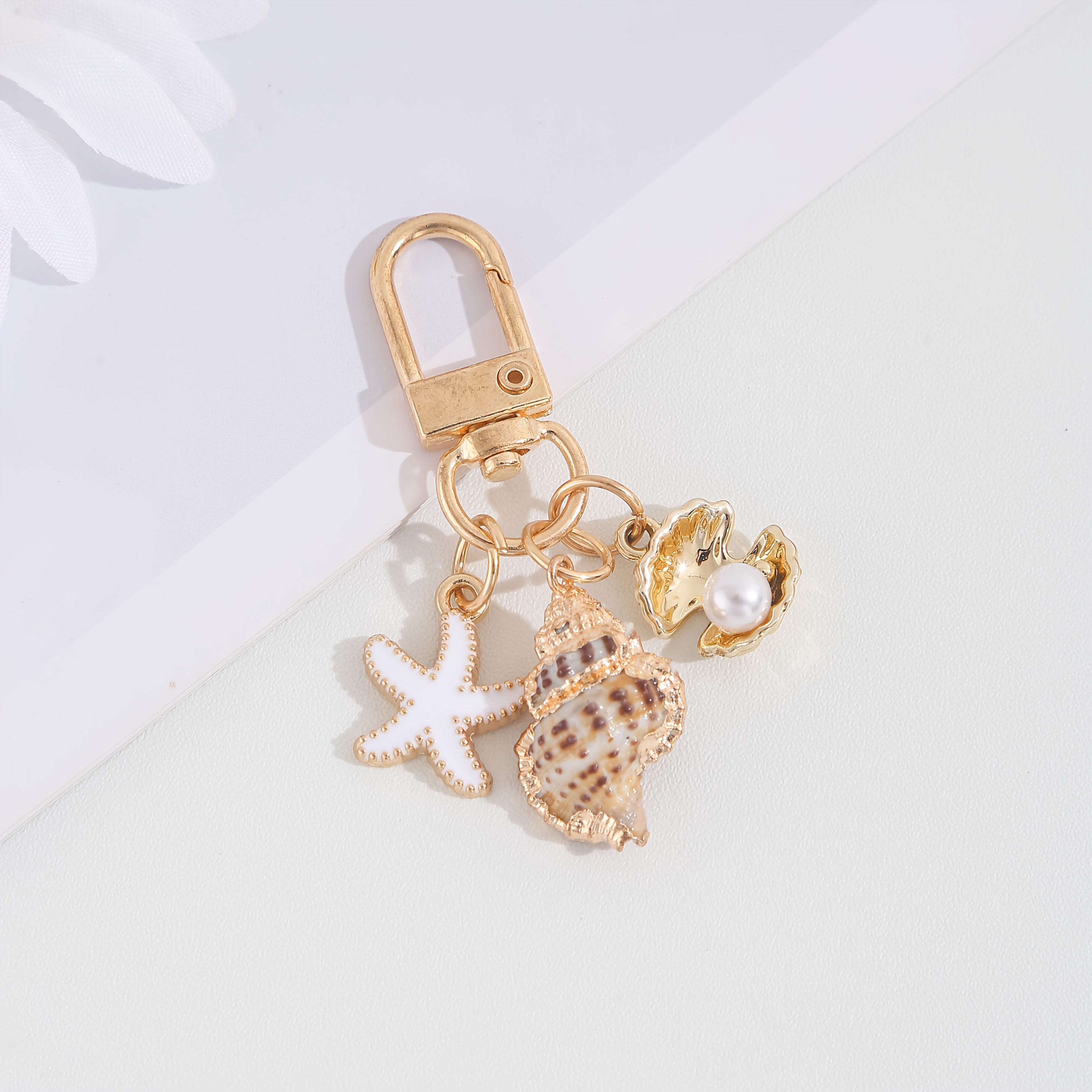TEMU Natural Asymmetrical Shell And Starfish Bag/wallet Pendant Decoration Charm Bridesmaid Gift Summer Additions Beach Vacation, Pendant Decoration,