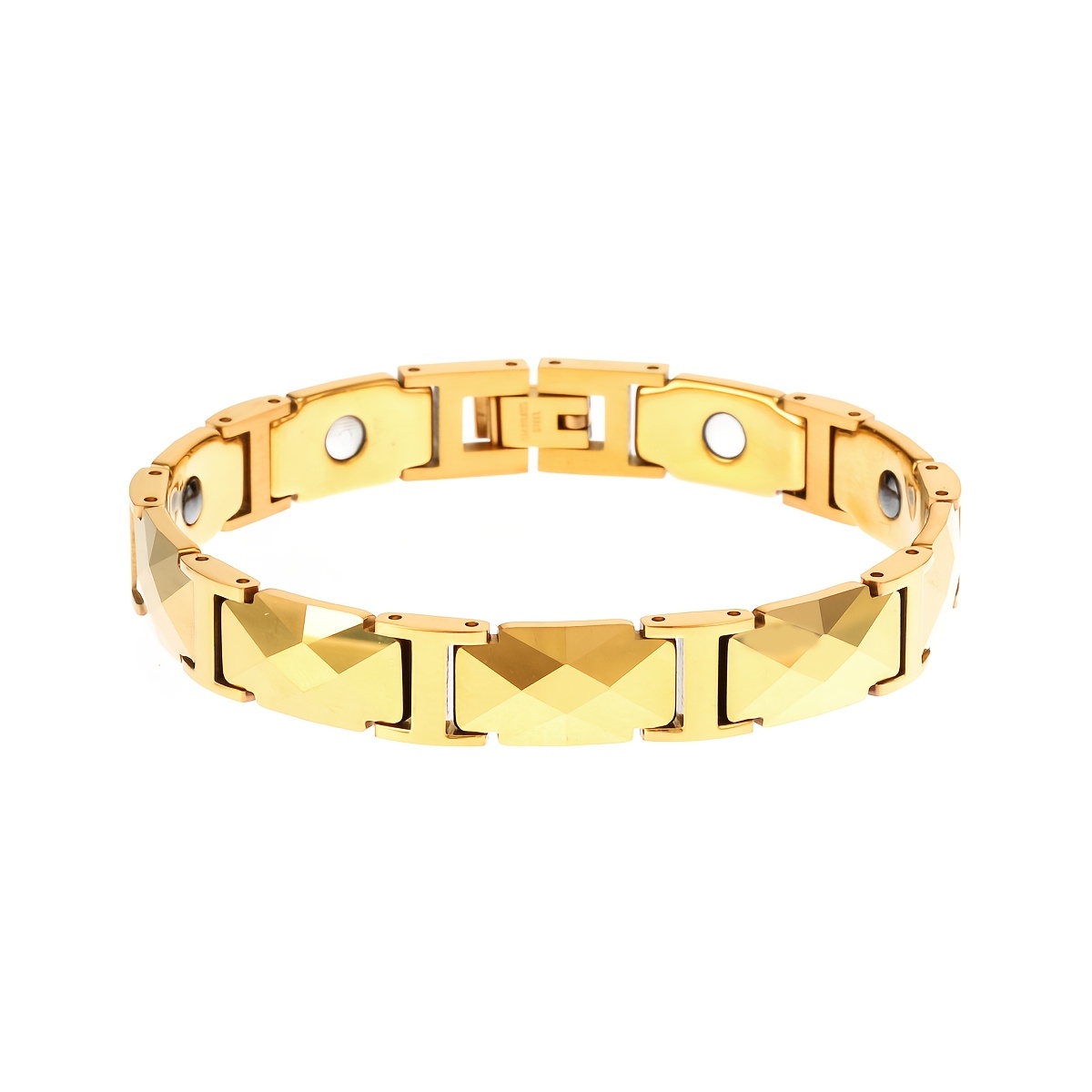 Men's Ceramic Fashion Bracelet, 18K Gold Plated
